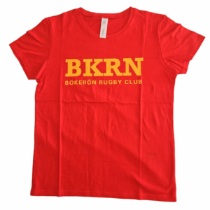 Camiseta Bokerona (mujer). Roja / Amarillo