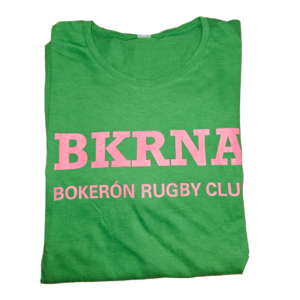 Camiseta Bokerona (mujer). Verde / Rosa